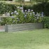 Jardinera arriate acero recubrimiento polvo plata 224x40x36