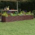 Jardinera arriate acero recubrimiento polvo marrón 260x40x36