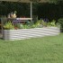 Jardinera arriate acero recubrimiento polvo plata 260x40x36