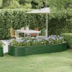 Jardinera arriate acero recubrimiento polvo verde 249x100x36 cm