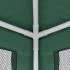 Carpa para fiestas con 4 paredes de malla HDPE verde 2x2