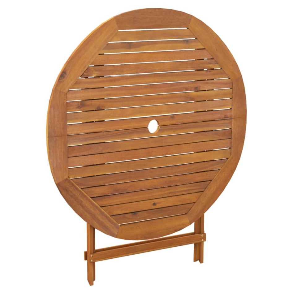 Mesa de jardín plegable madera maciza de acacia Ø 90x75