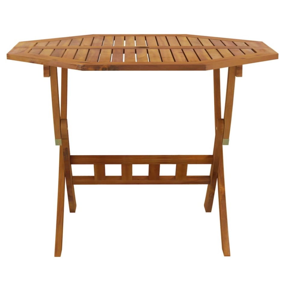 Mesa de jardín plegable madera maciza de acacia 90x75