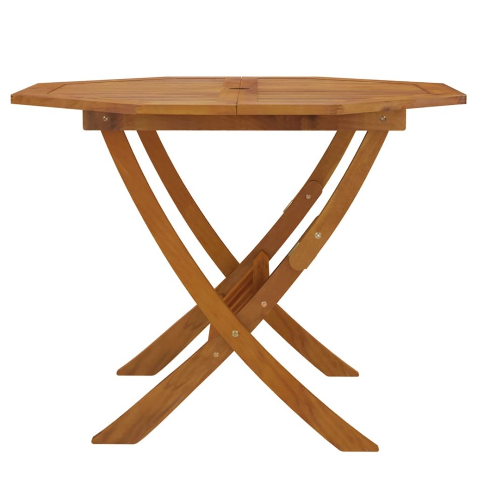 Mesa de jardín plegable madera maciza de acacia 90x75