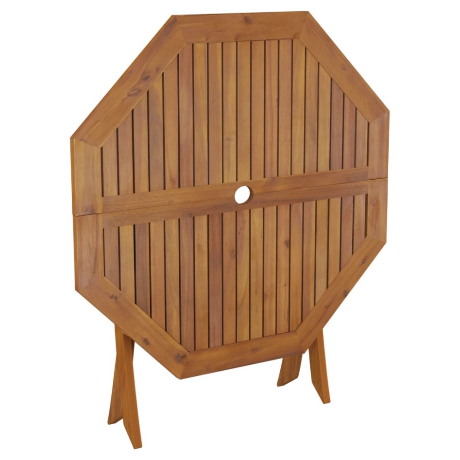 Mesa de jardín plegable madera maciza de acacia 90x75