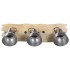 Lámpara de pared industrial madera mango plateado E27 68x23