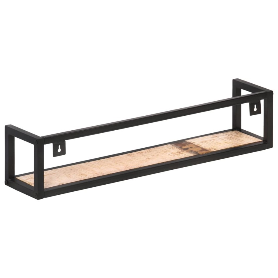 Estantes de pared 2 unidades 80 cm madera maciza