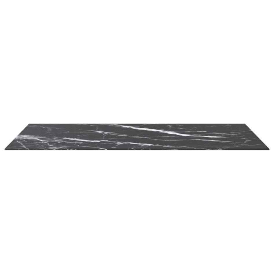 Tablero mesa diseño mármol vidrio templado negro 120x65 cm 8