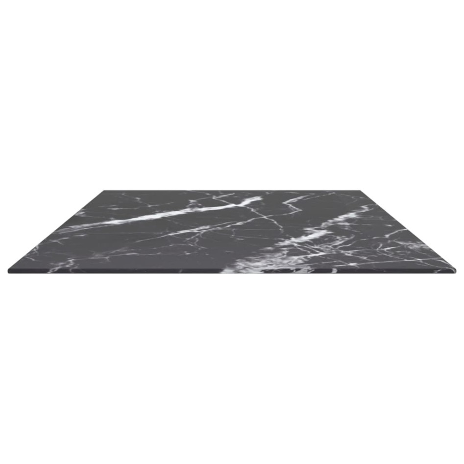 Tablero mesa diseño mármol vidrio templado negro 120x65 cm 8