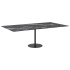 Tablero mesa diseño mármol vidrio templado negro 120x65 cm 8