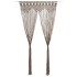 Cortina de macramé algodón gris taupé 140x240