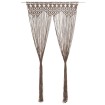 Cortina de macramé algodón gris taupé 140x240 cm