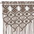 Cortina de macramé algodón gris taupé 140x240