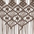 Cortina de macramé algodón gris taupé 140x240