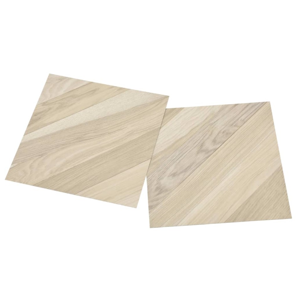 Lamas para suelo autoadhesivas 55 uds PVC beige a rayas 5,11