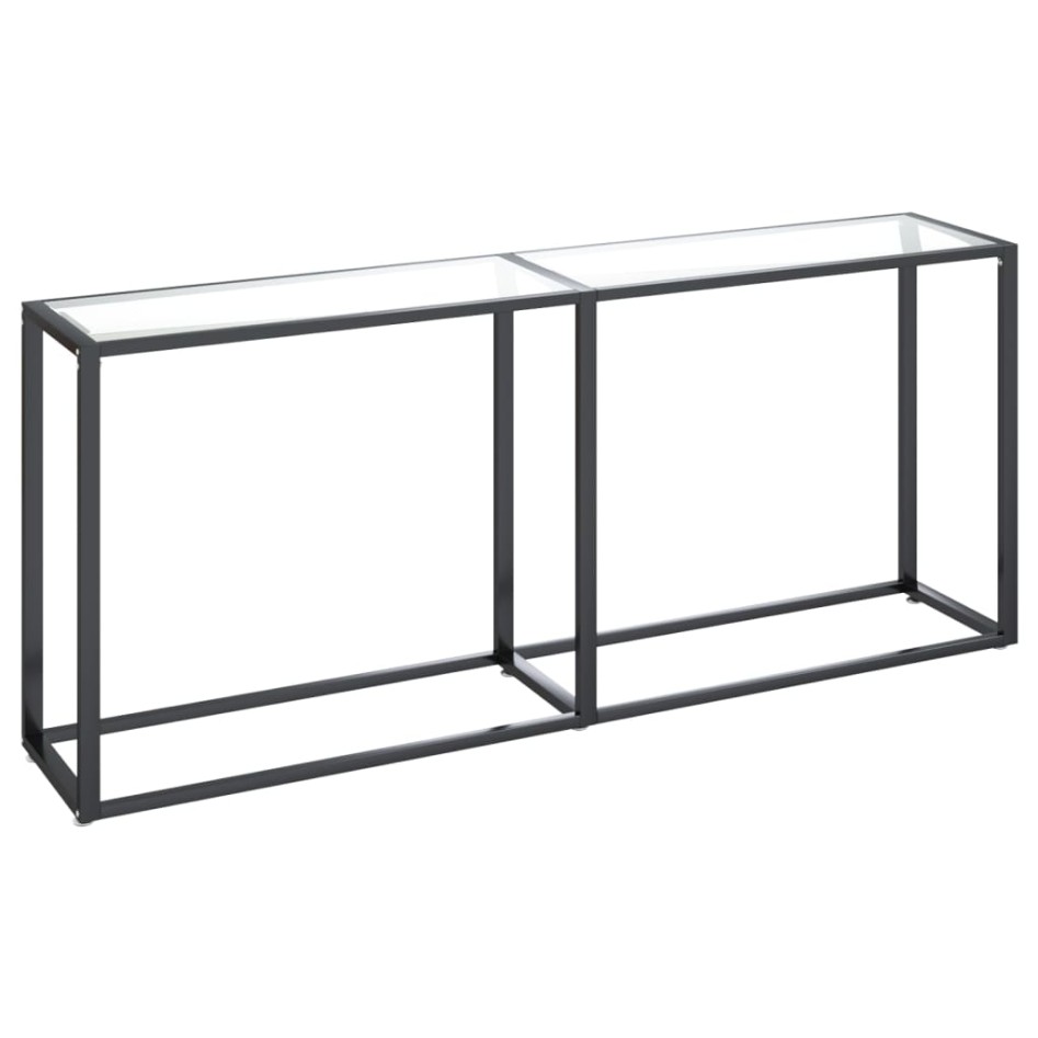 Mesa consola vidrio templado transparente 180x35x75,5