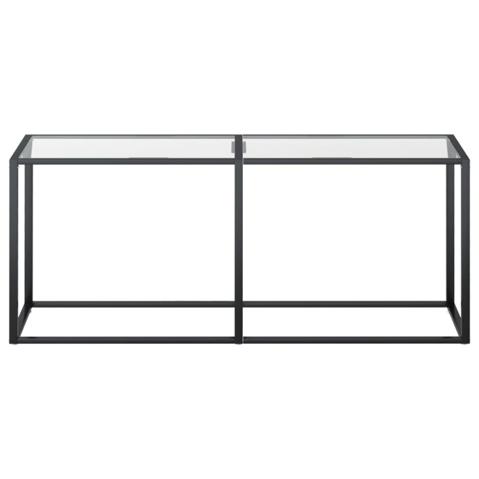 Mesa consola vidrio templado transparente 180x35x75,5