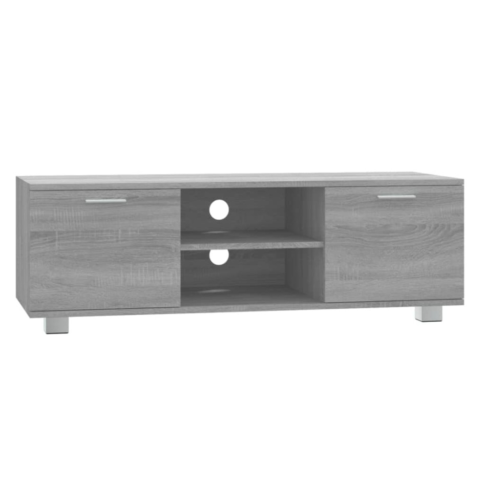 Mueble de TV madera contrachapada gris Sonoma 120x40,5x35