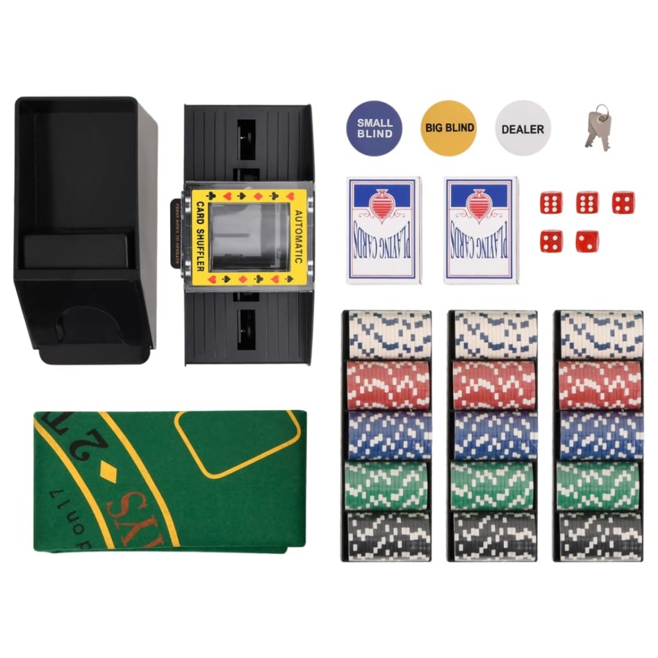 Juego de fichas de póker 300 piezas 11,5