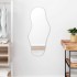 Espejo de pared plateado 90x40