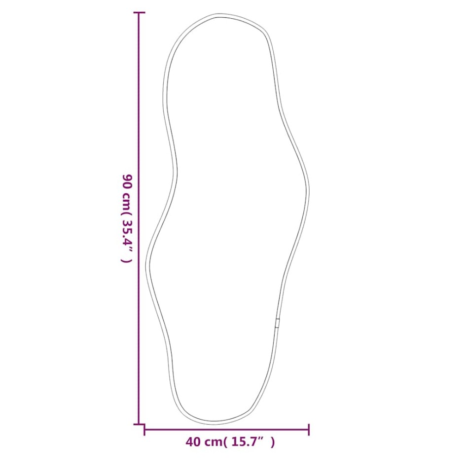 Espejo de pared dorado 90x40