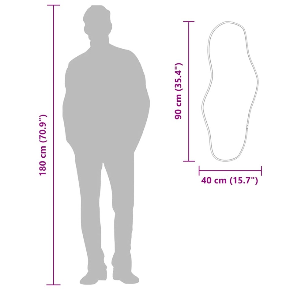 Espejo de pared dorado 90x40