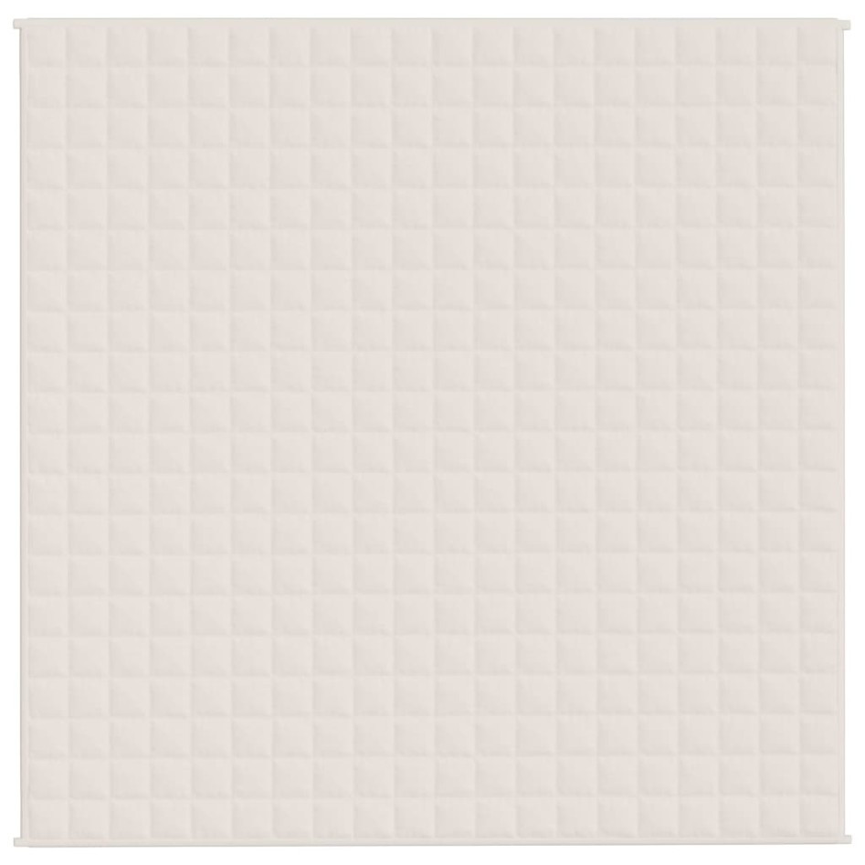 Manta con peso tela color crema claro 200x200 cm 9