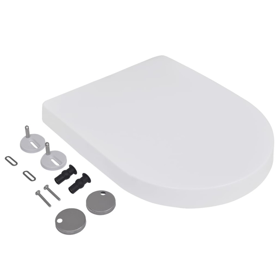 Asientos inodoro con tapas cierre suave 2 uds plástico