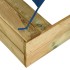 Arenero con tejado de madera de pino impregnada 160x100x133