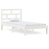 Estructura de cama madera maciza de pino blanco 90x200