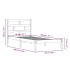 Estructura de cama madera maciza de pino blanco 90x200