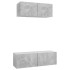 Set de muebles de salón 2 pzas madera ingeniería gris