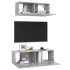Set de muebles de salón 2 pzas madera ingeniería gris