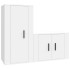 Set de muebles de TV 2 piezas madera contrachapada