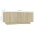 Mesita de noche madera de ingeniería roble Sonoma 100x35x40
