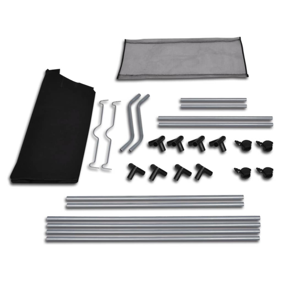 Separador de colada con bolsas 2 unidades negro y