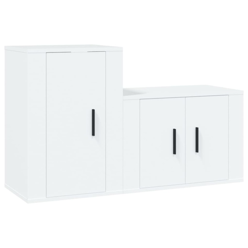 Set de muebles de TV 2 piezas madera contrachapada