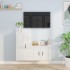 Set de muebles de TV 2 pzas madera contrachapada blanco