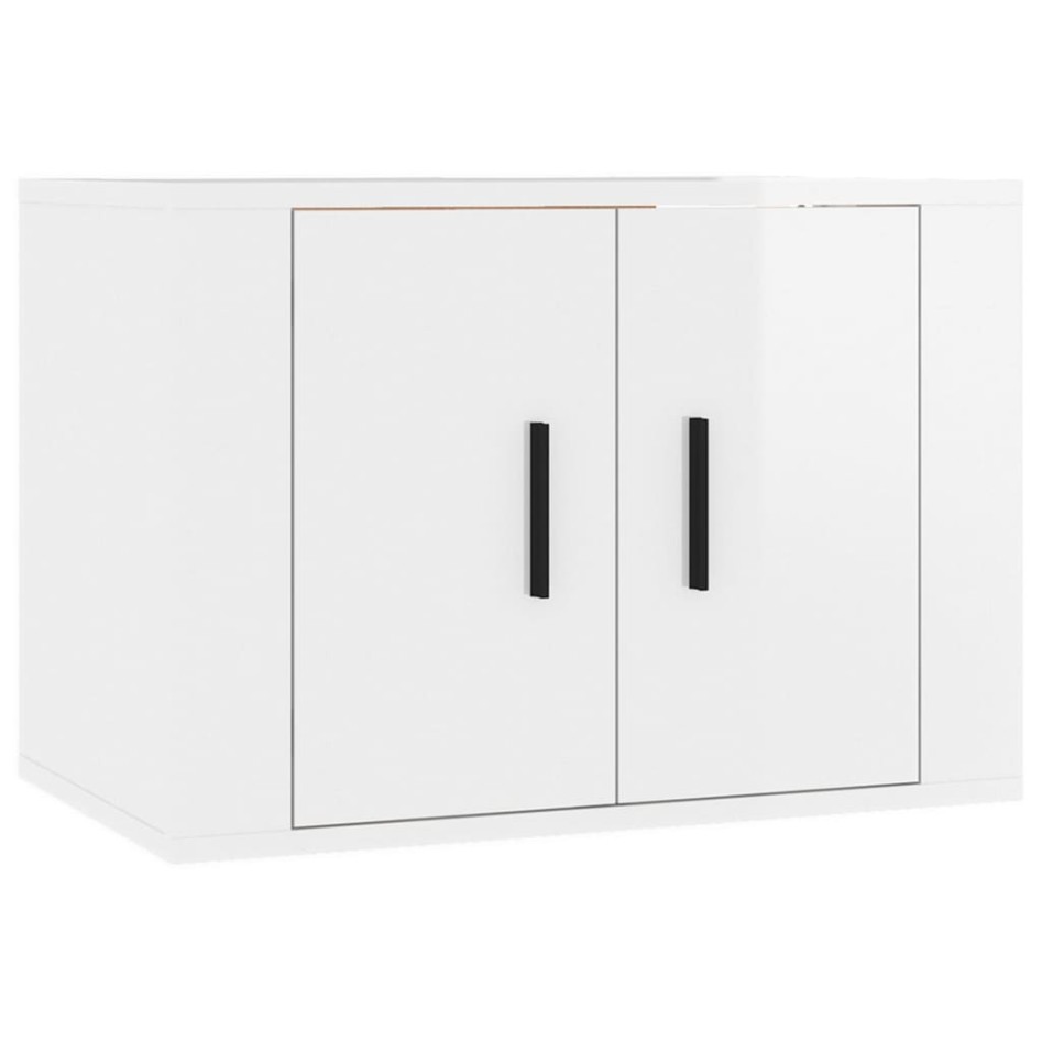Set de muebles de TV 2 pzas madera contrachapada blanco