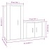 Set de muebles de TV 2 pzas madera contrachapada blanco