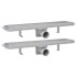 Desagüe lineal de ducha 2 piezas 530x140 mm acero