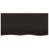 Encimera de baño madera tratada marrón oscuro 100x50x(2-4)