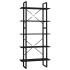 Estantería de 5 niveles madera de ingeniería negra 80x30x175