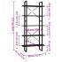 Estantería de 5 niveles madera de ingeniería negra 80x30x175