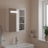 Mueble de baño con espejo y luz LED blanco 45x13x52