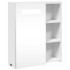 Mueble de baño con espejo y luz LED blanco 45x13x52