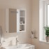 Mueble de baño con espejo y luz LED blanco 45x13x52