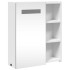 Mueble de baño con espejo y luz LED blanco 45x13x52