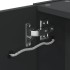 Mueble de baño con espejo y luz LED negro 60x13x52