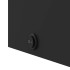 Mueble de baño con espejo y luz LED negro 60x13x52